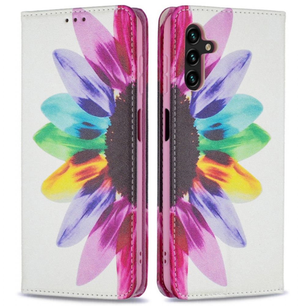 Schutzhülle Für Samsung Galaxy A13 5G Flip Case Aquarell Blume