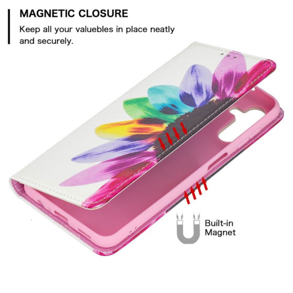 Schutzhülle Für Samsung Galaxy A13 5G Flip Case Aquarell Blume