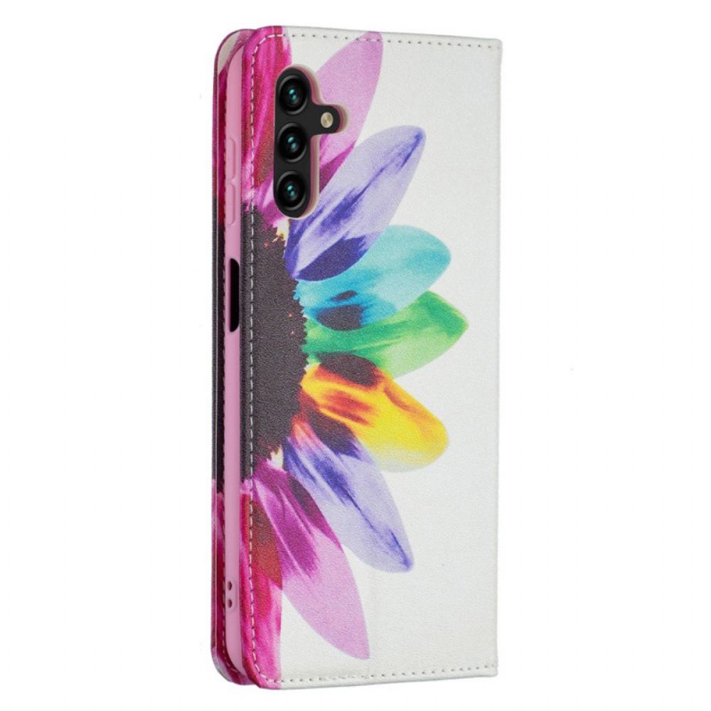 Schutzhülle Für Samsung Galaxy A13 5G Flip Case Aquarell Blume