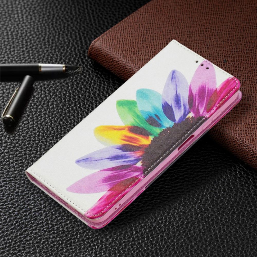 Schutzhülle Für Samsung Galaxy A13 5G Flip Case Aquarell Blume