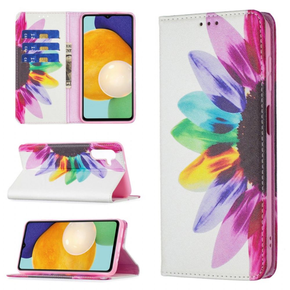 Schutzhülle Für Samsung Galaxy A13 5G Flip Case Aquarell Blume