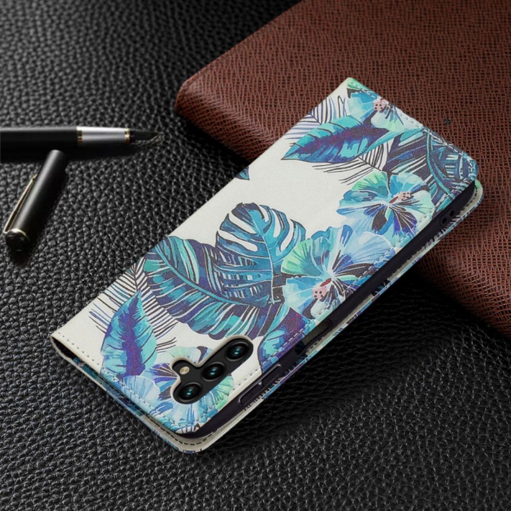 Schutzhülle Für Samsung Galaxy A13 5G Flip Case Blätter