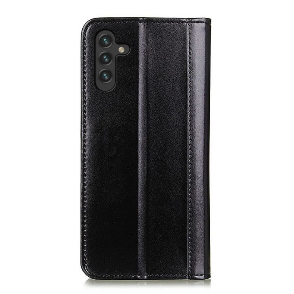 Schutzhülle Für Samsung Galaxy A13 5G Flip Case Glänzendes Spaltleder