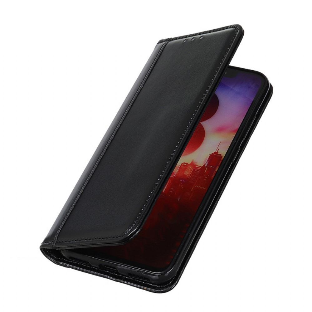 Schutzhülle Für Samsung Galaxy A13 5G Flip Case Glänzendes Spaltleder