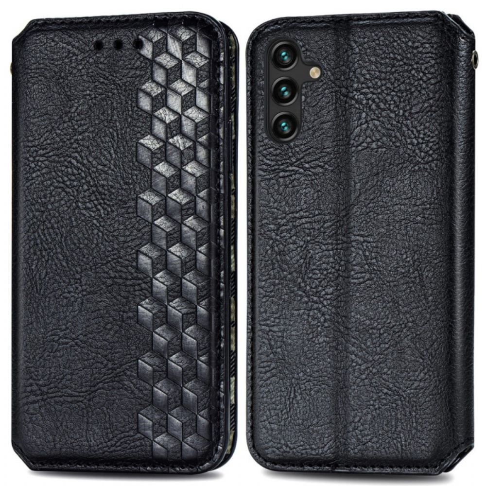 Schutzhülle Für Samsung Galaxy A13 5G Flip Case Ledereffekt Mit Rautenstruktur