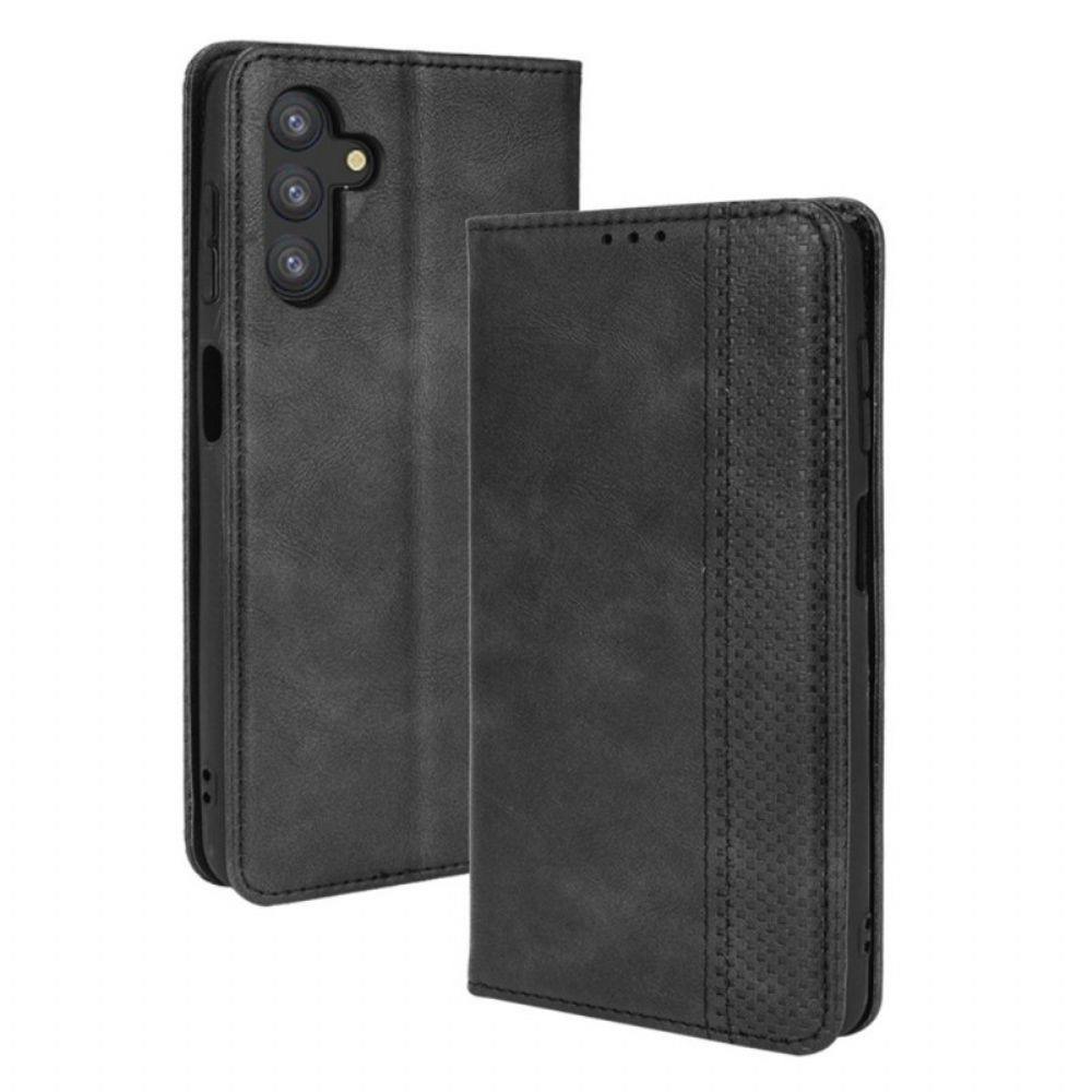 Schutzhülle Für Samsung Galaxy A13 5G Flip Case Stilisierter Vintage-ledereffekt