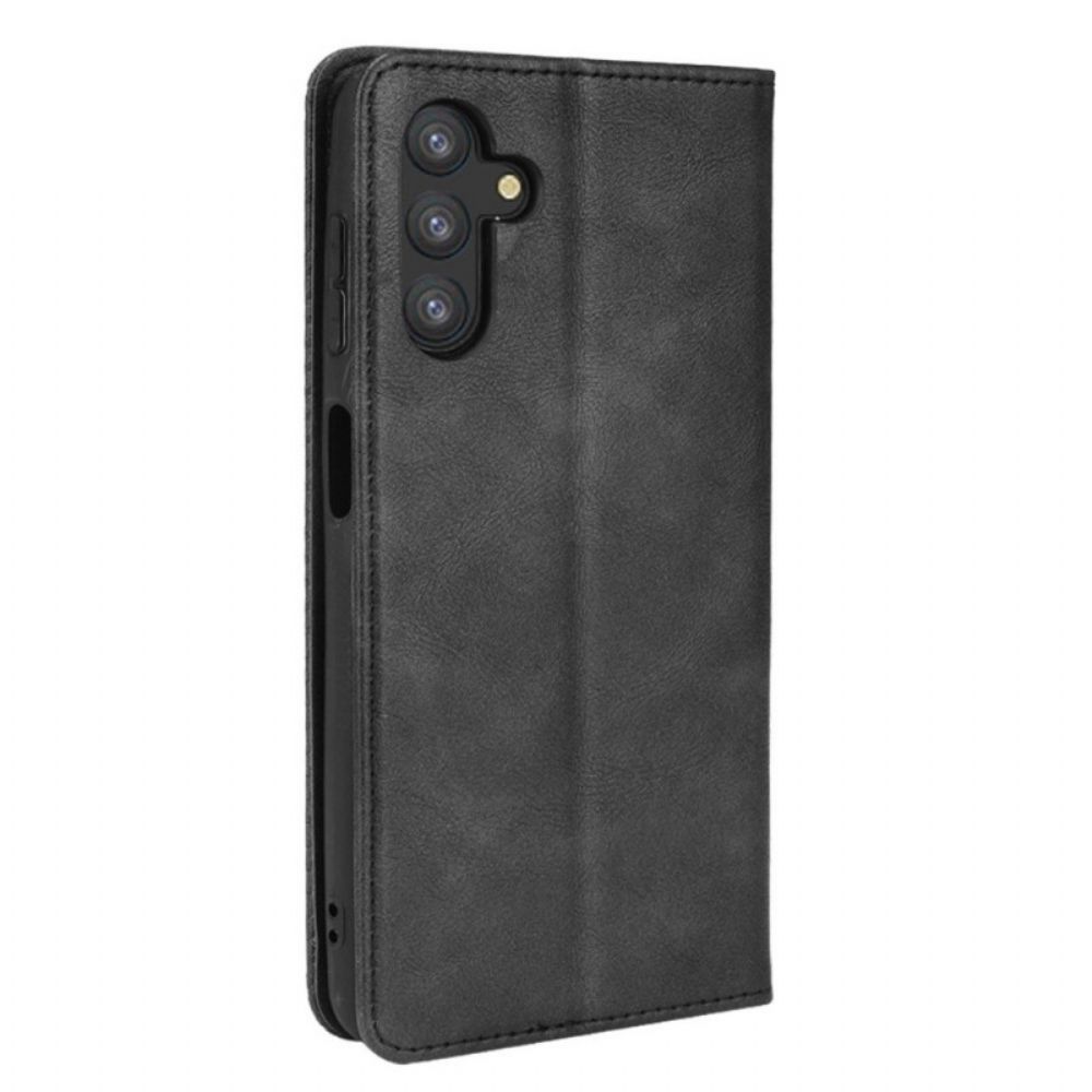 Schutzhülle Für Samsung Galaxy A13 5G Flip Case Stilisierter Vintage-ledereffekt