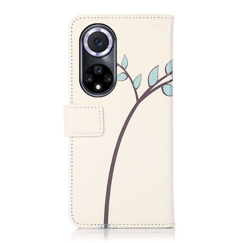 Flip Case Für Huawei Nova 9 / Honor 50 Eulenpaar Auf Dem Baum