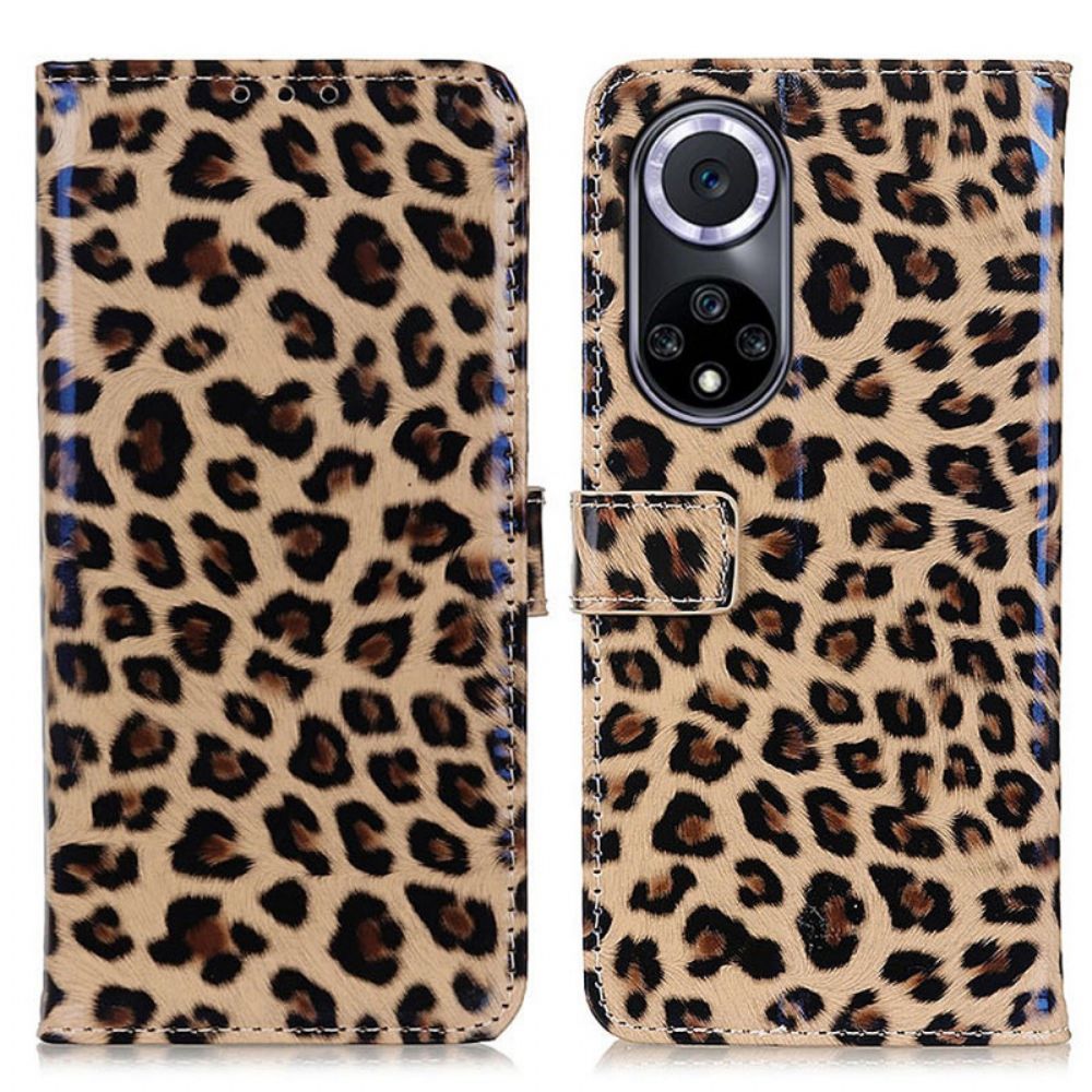 Lederhüllen Für Huawei Nova 9 / Honor 50 Einzelner Leopard