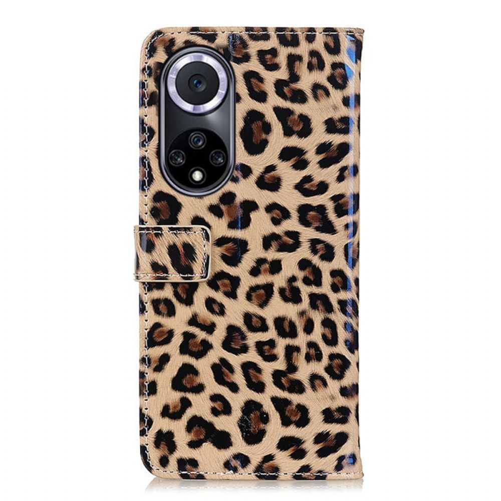 Lederhüllen Für Huawei Nova 9 / Honor 50 Einzelner Leopard