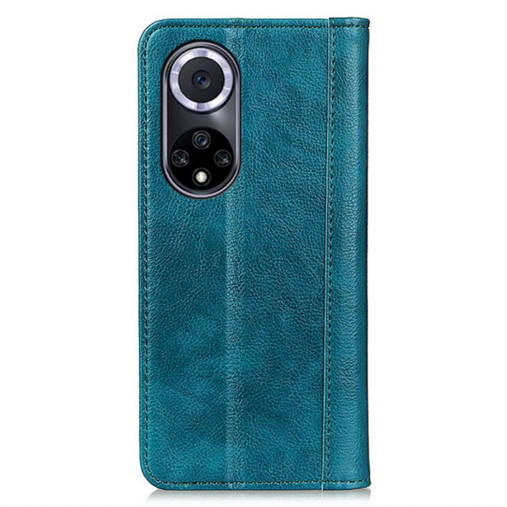 Schutzhülle Für Huawei Nova 9 / Honor 50 Flip Case Elegance Litschi-spaltleder