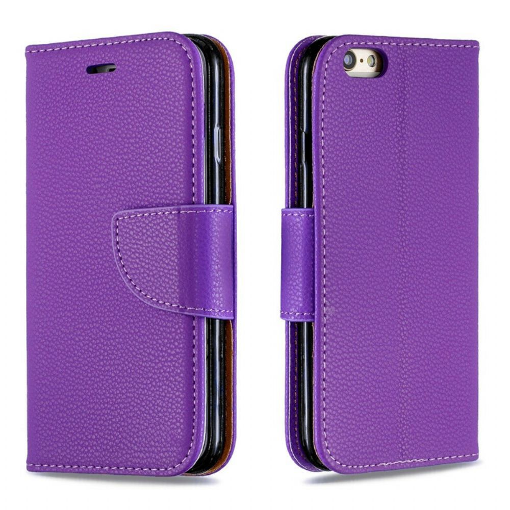 Flip Case Für iPhone 6 / 6S Mit Kordel Buntes Armband Mit Litschi-ledereffekt