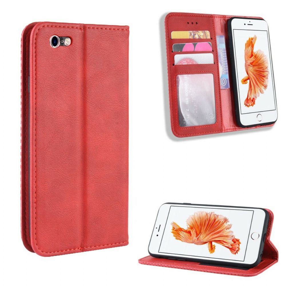 Schutzhülle Für iPhone 6 / 6S Flip Case Stilisierter Vintage-ledereffekt