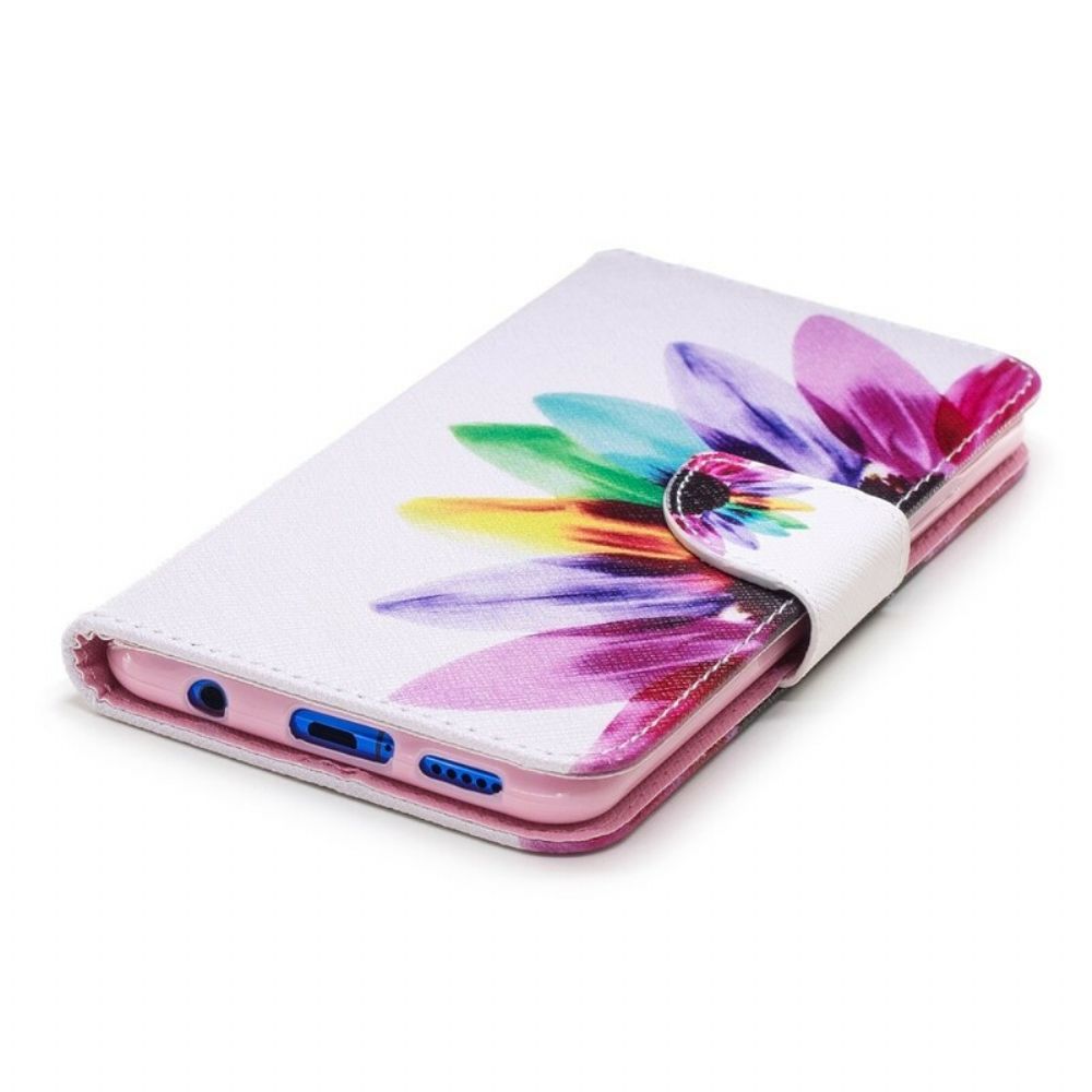 Flip Case Für Huawei P Smart Plus Aquarell Blume