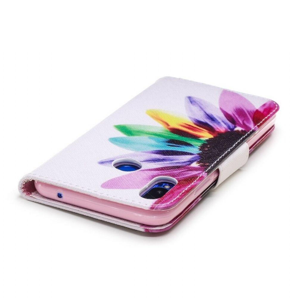 Flip Case Für Huawei P Smart Plus Aquarell Blume