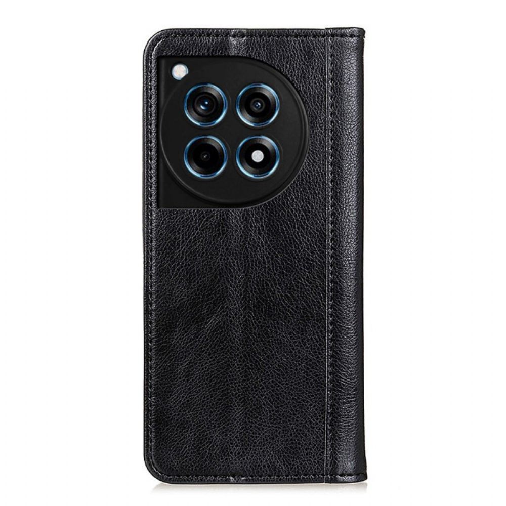 Flip Case Oneplus 12r Litschi-textur