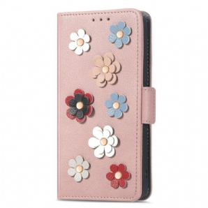 Flip Case Für Samsung Galaxy A14 / A14 5G Dekorative Blumen