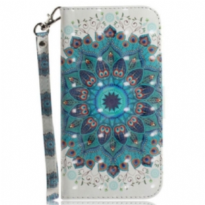 Flip Case Für Samsung Galaxy A14 / A14 5G Mit Kordel Riemchen-mandala