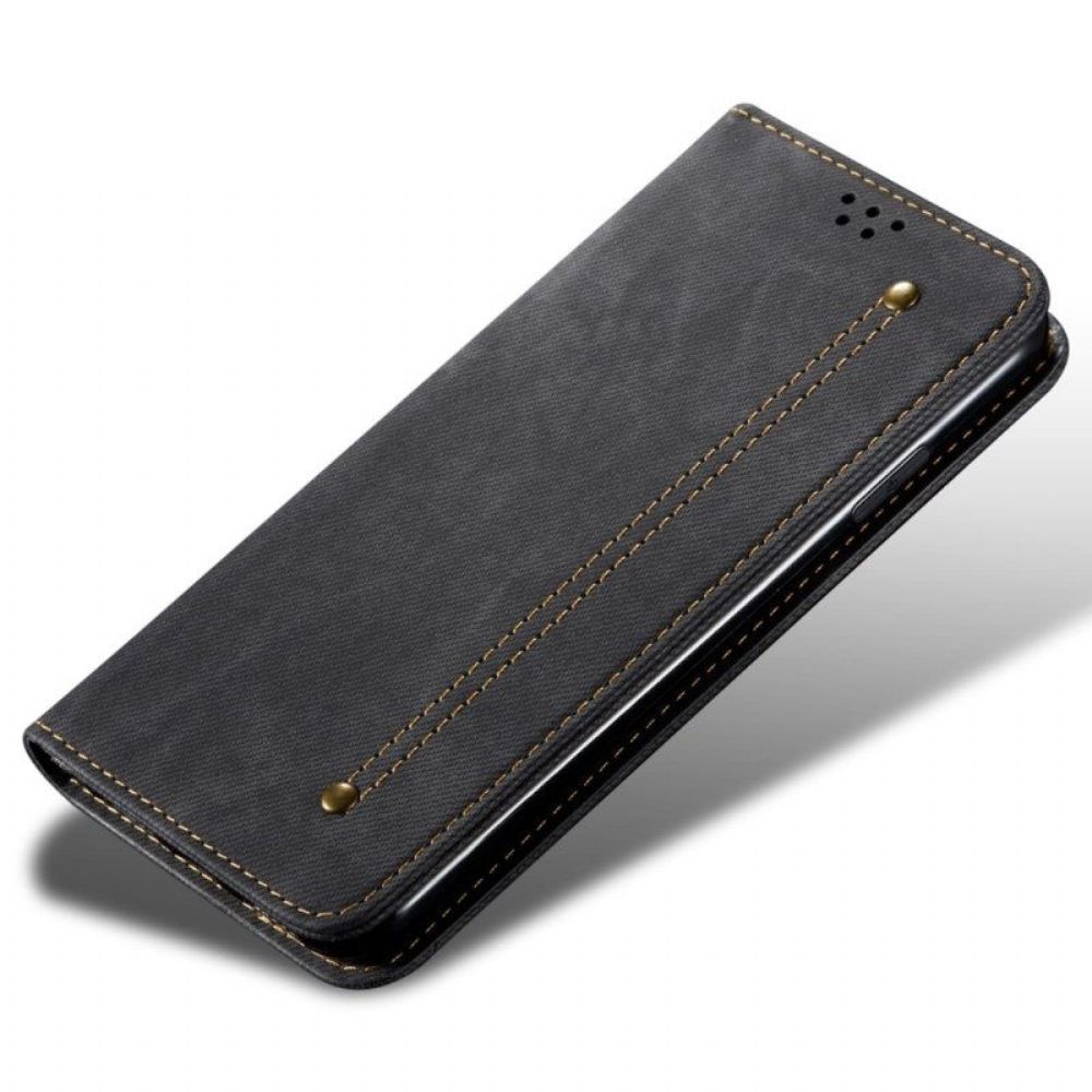 Schutzhülle Für Samsung Galaxy A14 / A14 5G Flip Case Denim-stoff