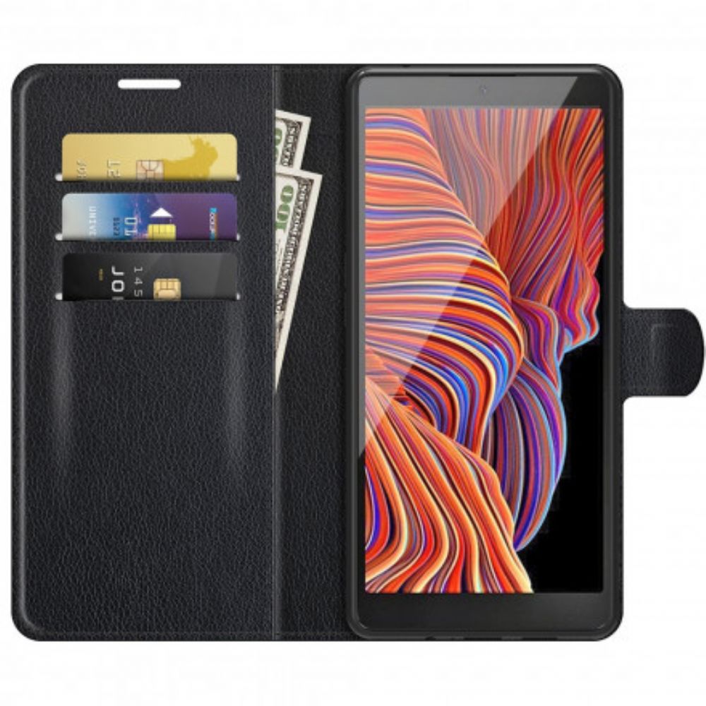 Flip Case Für Samsung Galaxy XCover 5 Klassisches Kunstleder