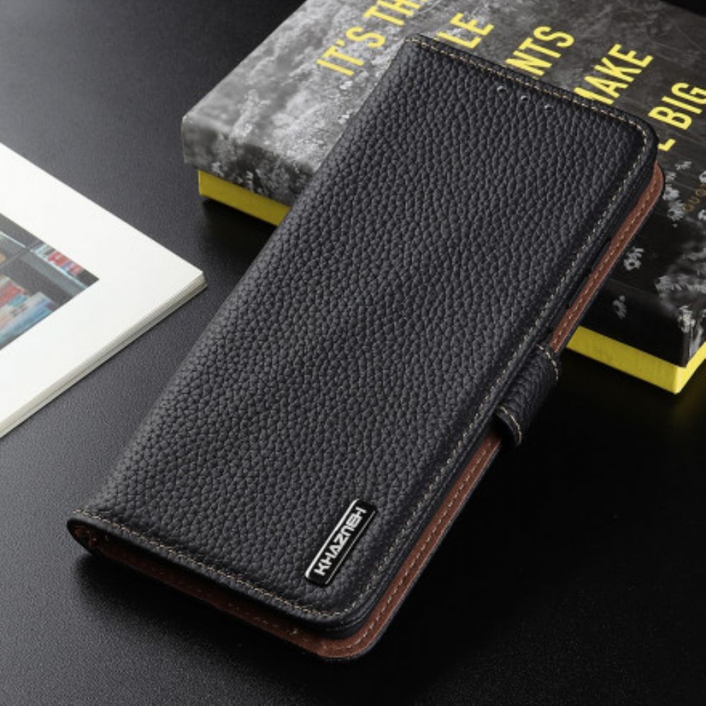 Flip Case Für Samsung Galaxy XCover 5 Litschi Khazneh Leder