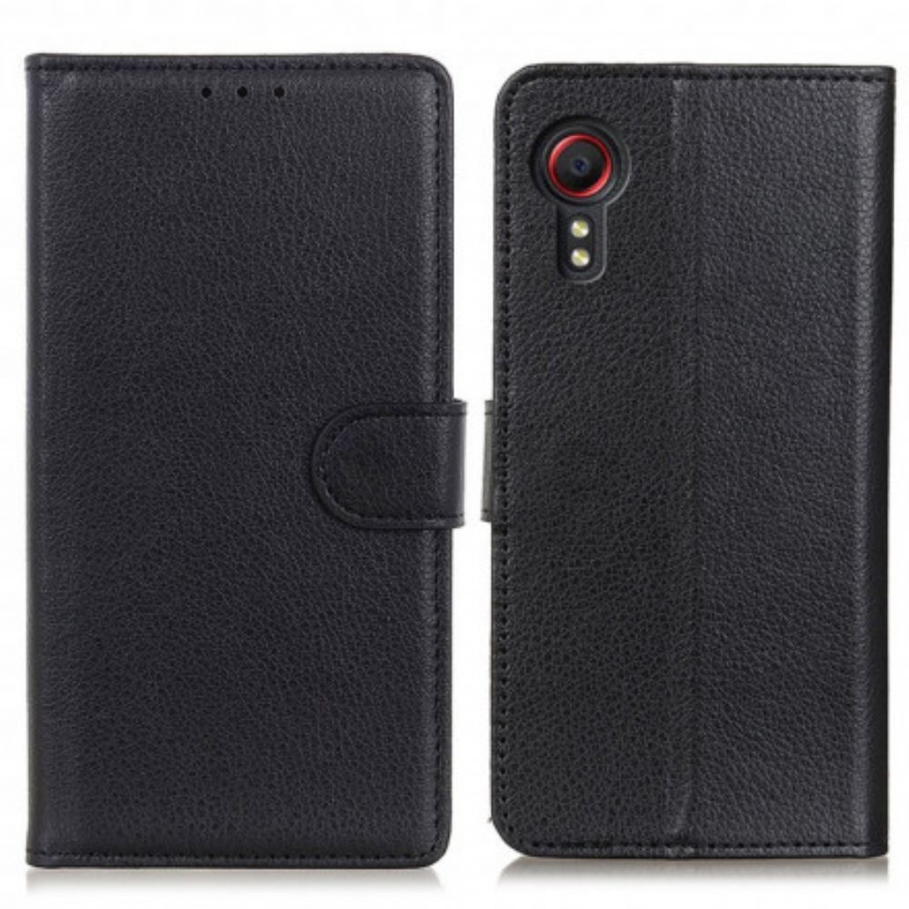 Flip Case Für Samsung Galaxy XCover 5 Traditionelles Kunstleder