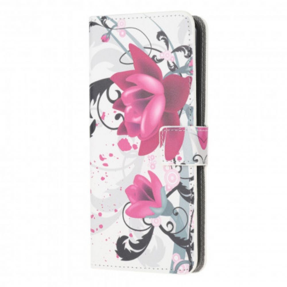 Flip Case Für Samsung Galaxy XCover 5 Tropische Blumen