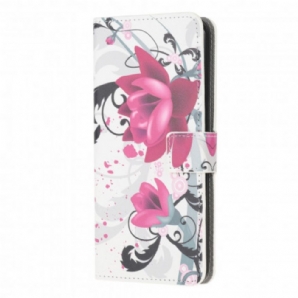 Flip Case Für Samsung Galaxy XCover 5 Tropische Blumen