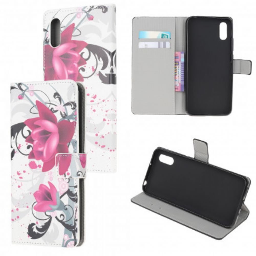 Flip Case Für Samsung Galaxy XCover 5 Tropische Blumen