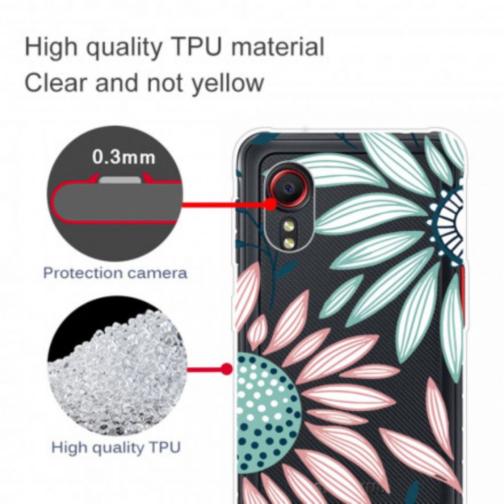 Handyhülle Für Samsung Galaxy XCover 5 Durchsichtige Blume