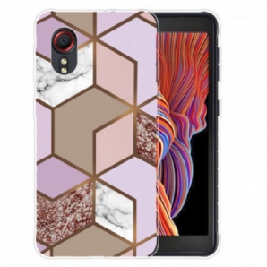 Handyhülle Für Samsung Galaxy XCover 5 Geometrischer Marmor