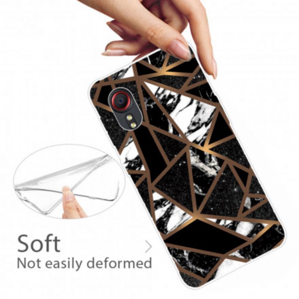 Handyhülle Für Samsung Galaxy XCover 5 Geometrischer Marmor