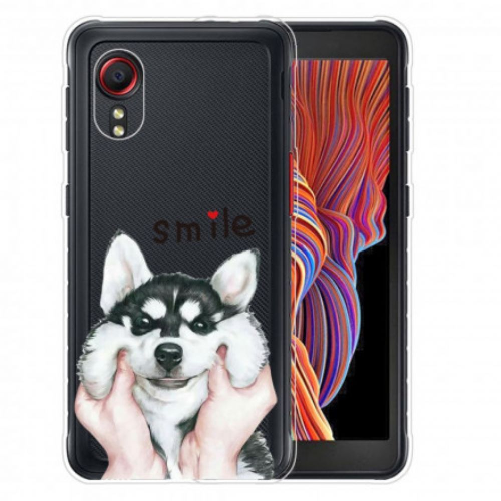 Handyhülle Für Samsung Galaxy XCover 5 Lächelnder Hund