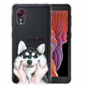 Handyhülle Für Samsung Galaxy XCover 5 Lächelnder Hund