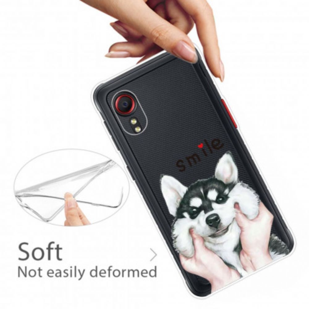 Handyhülle Für Samsung Galaxy XCover 5 Lächelnder Hund