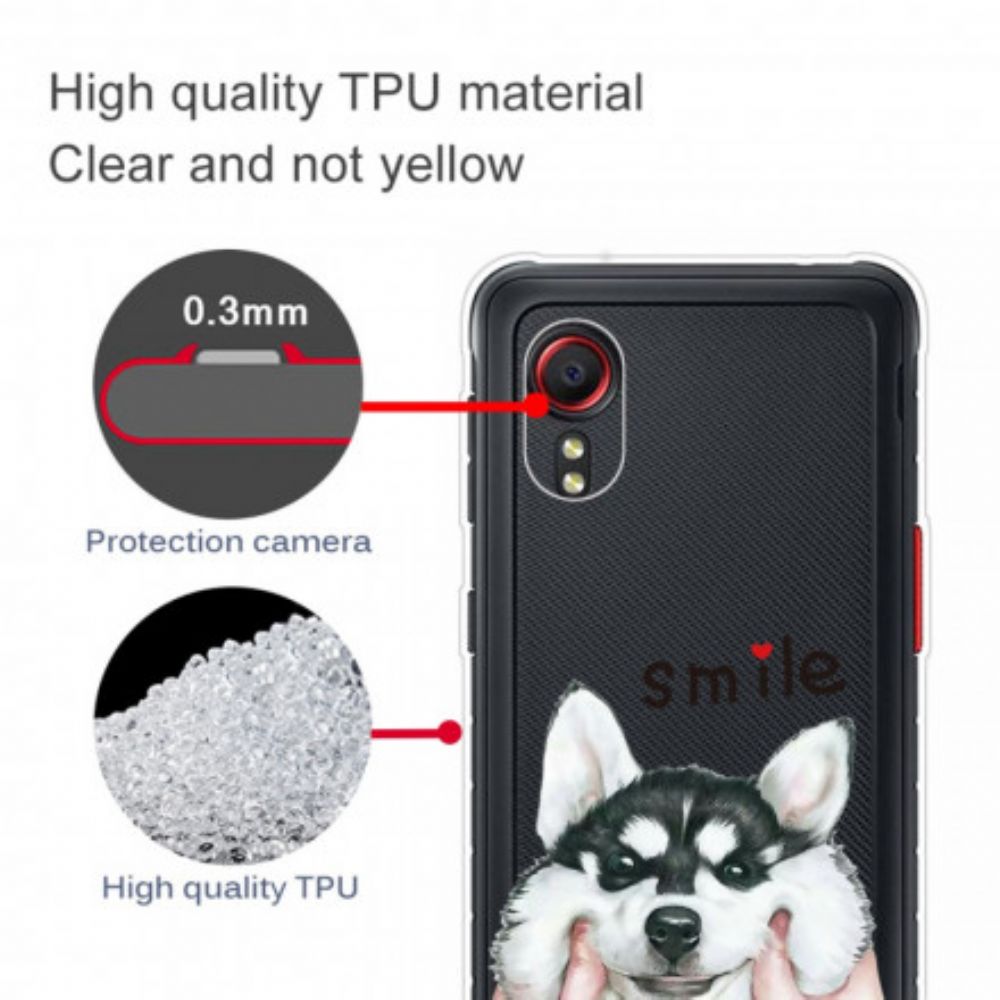 Handyhülle Für Samsung Galaxy XCover 5 Lächelnder Hund