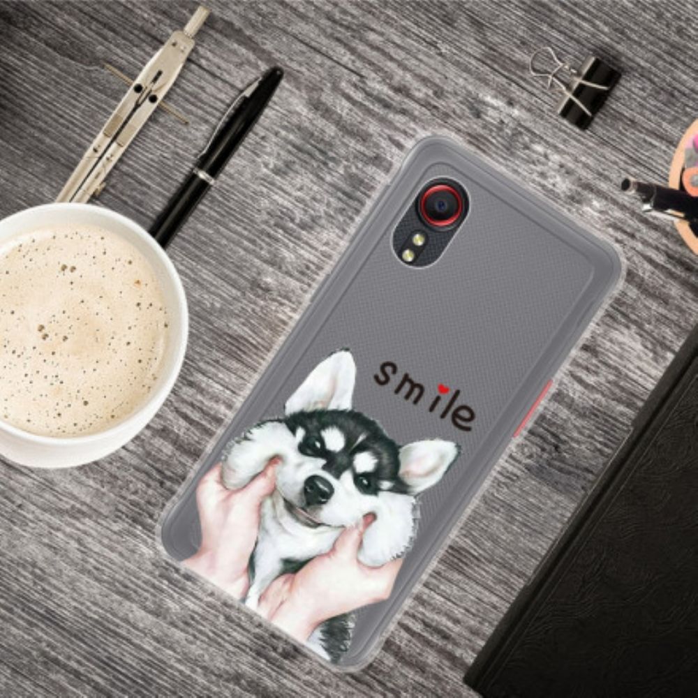 Handyhülle Für Samsung Galaxy XCover 5 Lächelnder Hund