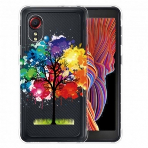 Handyhülle Für Samsung Galaxy XCover 5 Transparenter Aquarellbaum