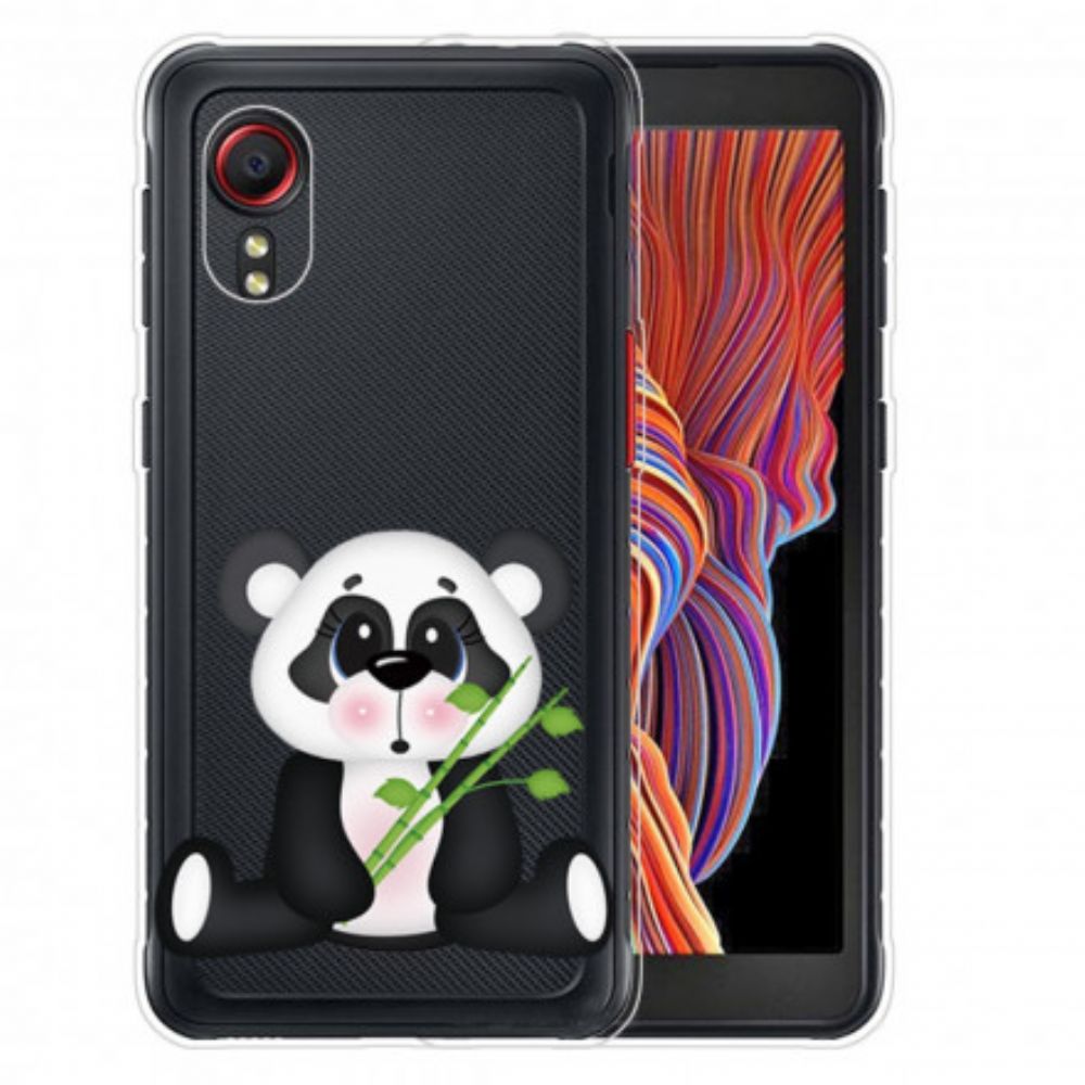 Handyhülle Für Samsung Galaxy XCover 5 Transparenter Trauriger Panda