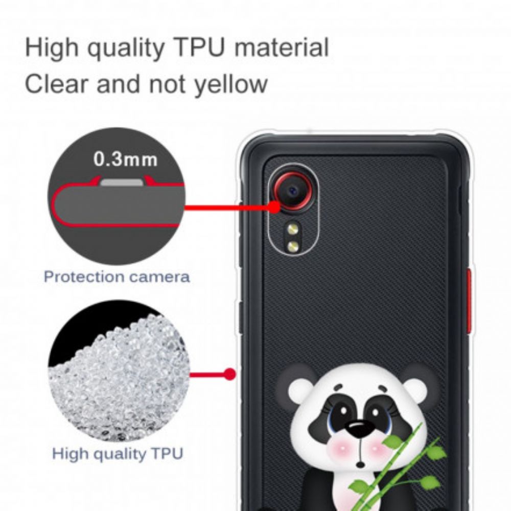 Handyhülle Für Samsung Galaxy XCover 5 Transparenter Trauriger Panda