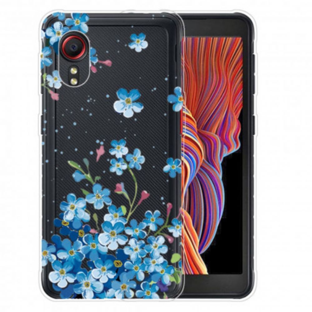 Hülle Für Samsung Galaxy XCover 5 Blaue Blumen