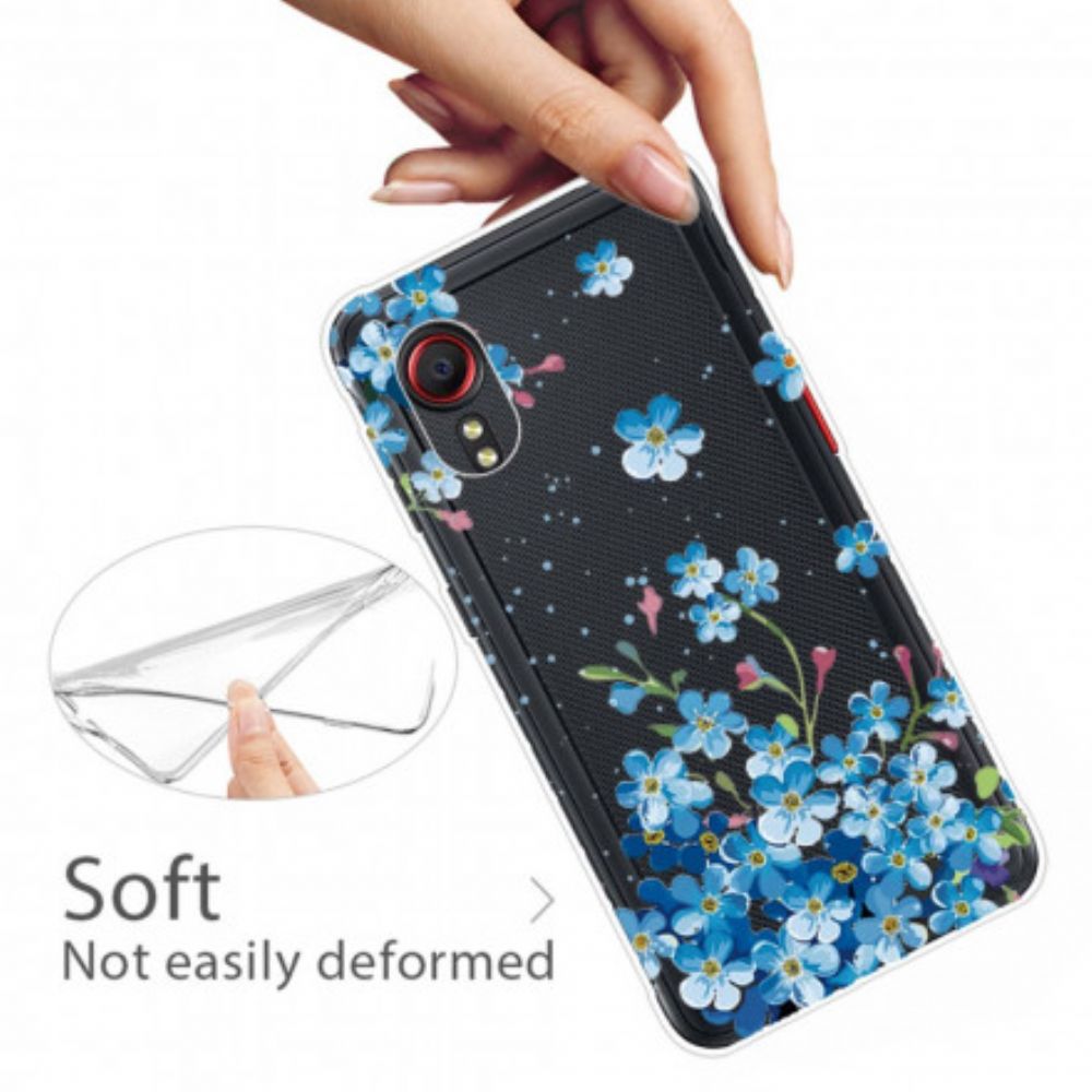 Hülle Für Samsung Galaxy XCover 5 Blaue Blumen