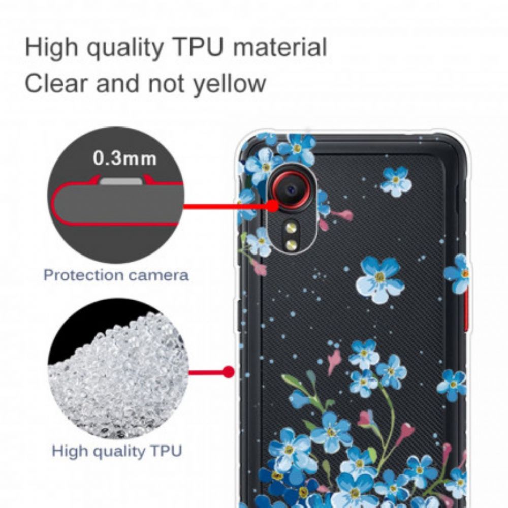 Hülle Für Samsung Galaxy XCover 5 Blaue Blumen