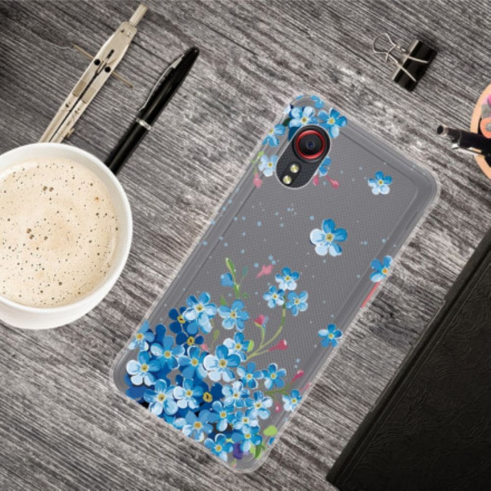 Hülle Für Samsung Galaxy XCover 5 Blaue Blumen