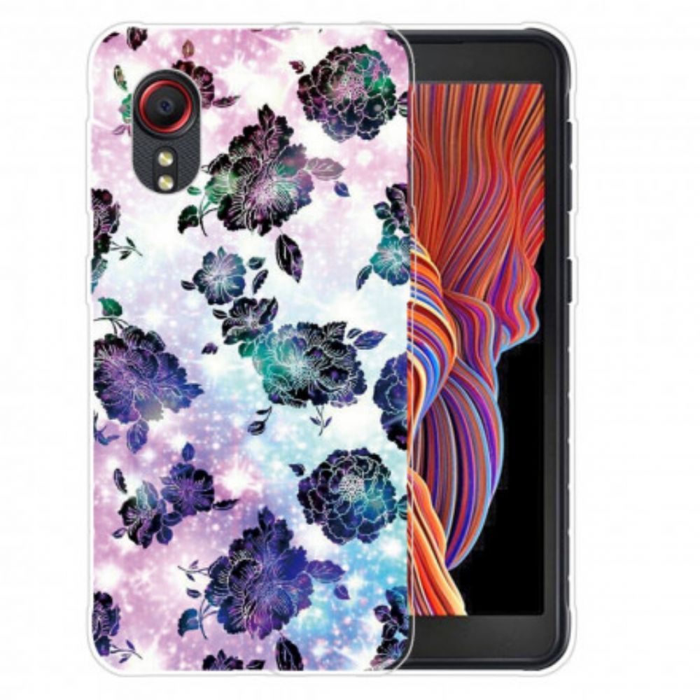 Hülle Für Samsung Galaxy XCover 5 Bunte Alte Blumen