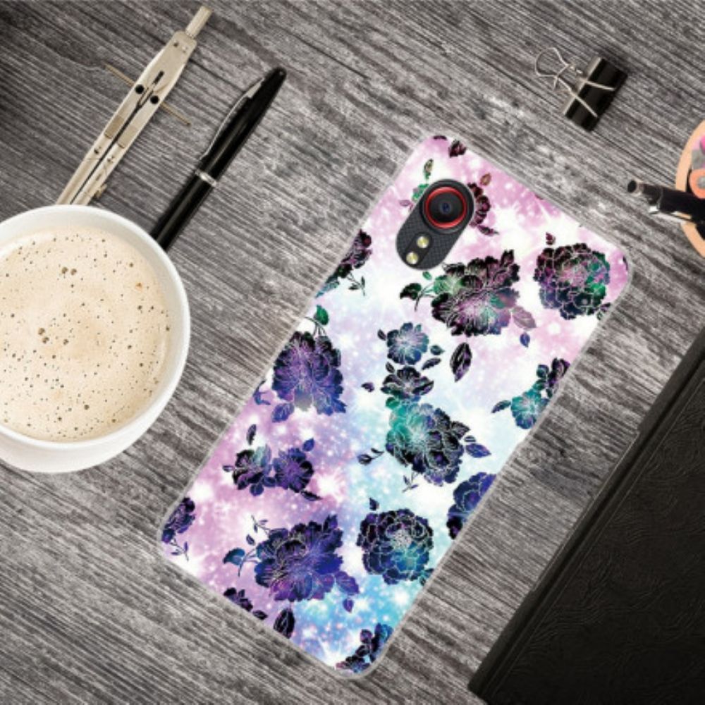 Hülle Für Samsung Galaxy XCover 5 Bunte Alte Blumen