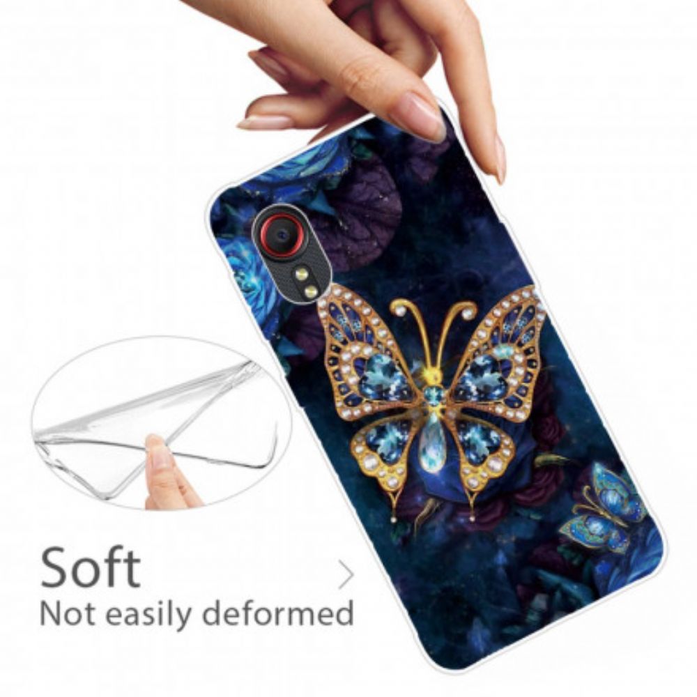 Hülle Für Samsung Galaxy XCover 5 Luxus-schmetterling