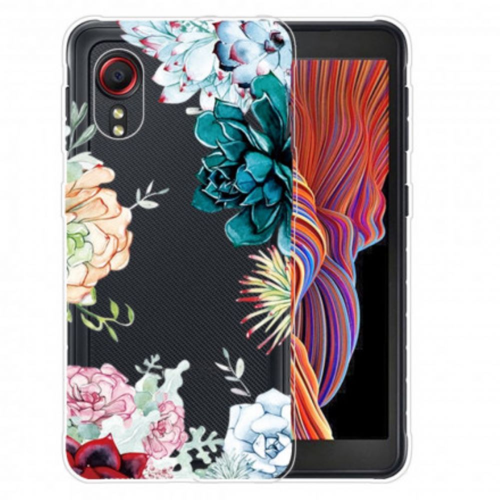 Hülle Für Samsung Galaxy XCover 5 Nahtlose Aquarellblumen