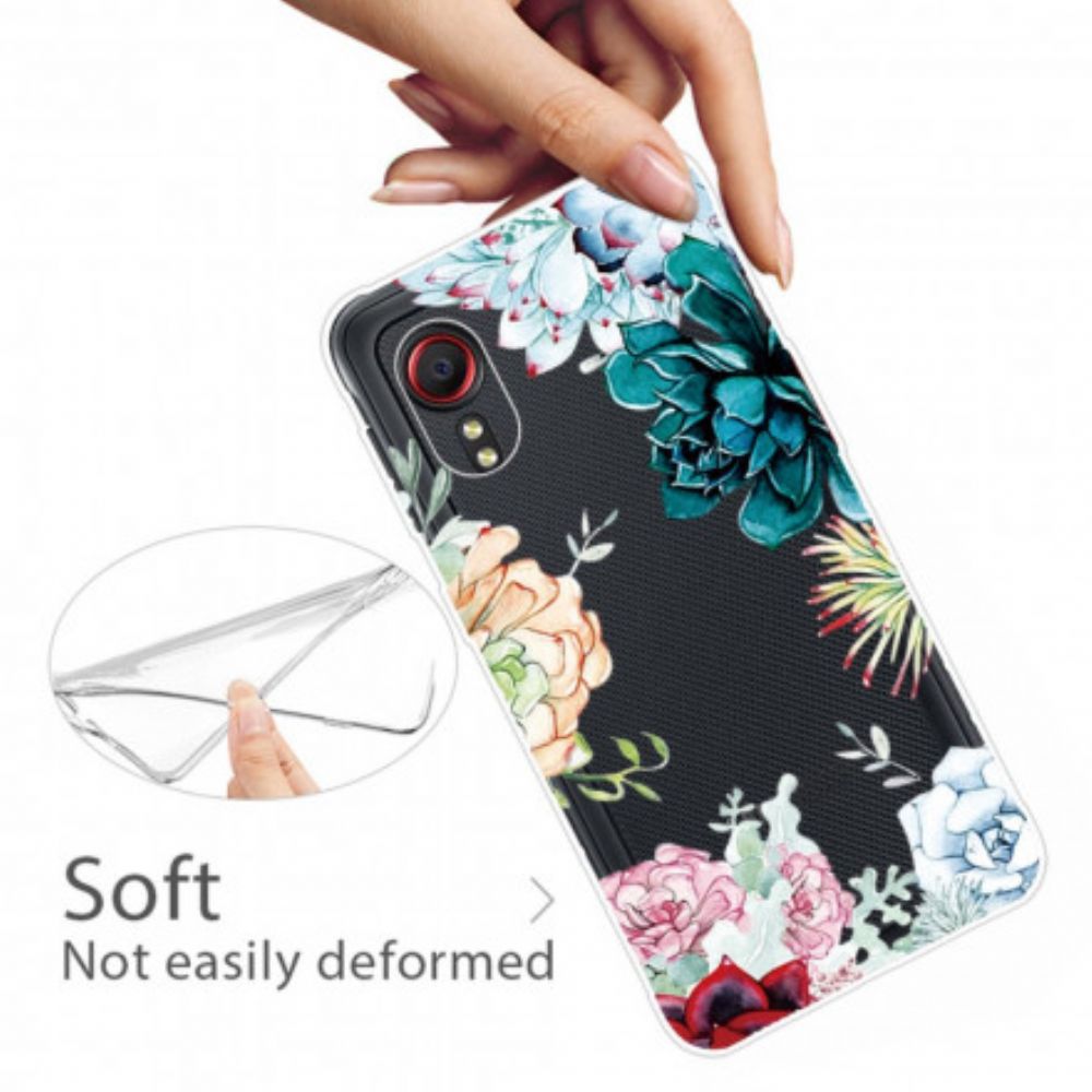 Hülle Für Samsung Galaxy XCover 5 Nahtlose Aquarellblumen