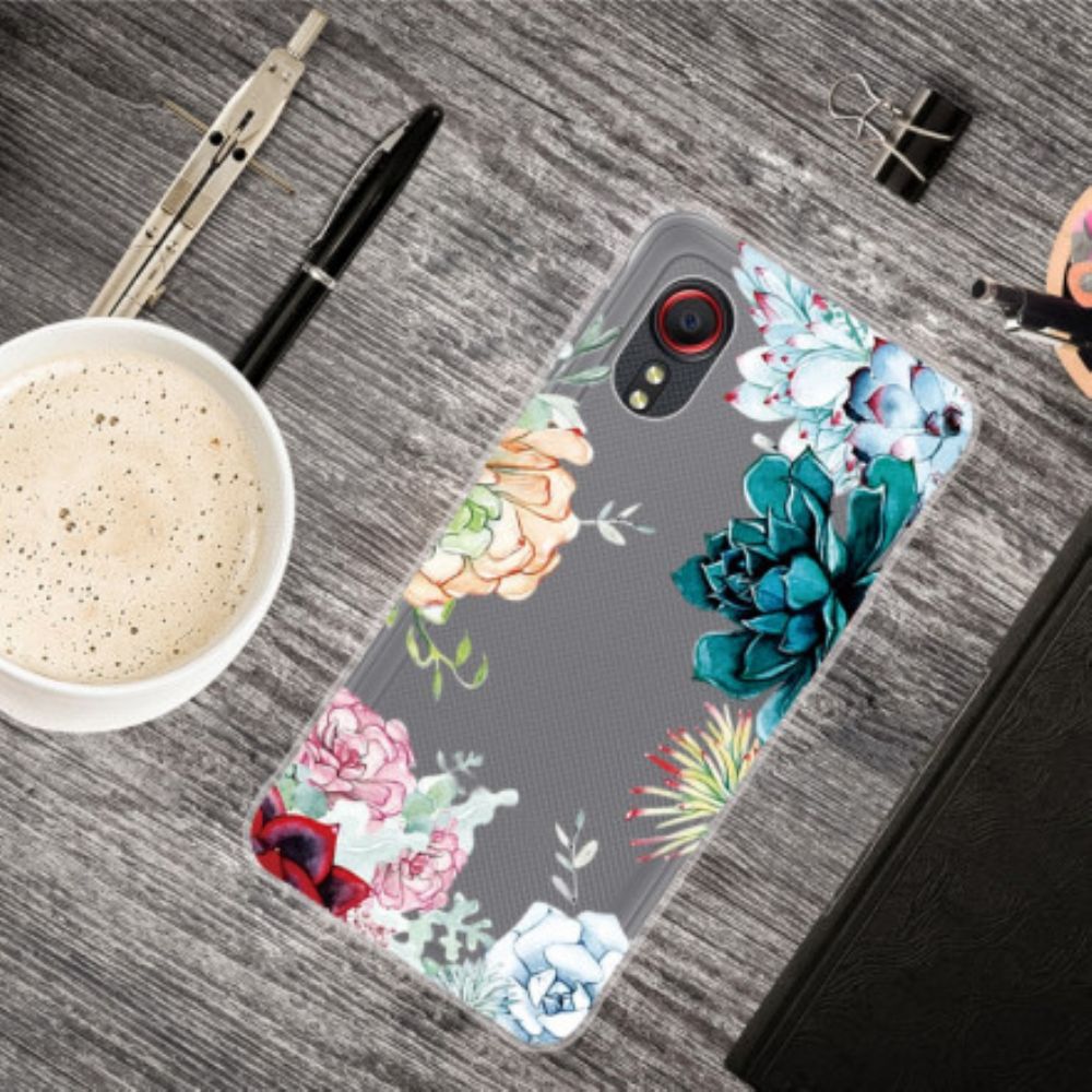 Hülle Für Samsung Galaxy XCover 5 Nahtlose Aquarellblumen